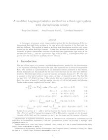 A modiﬁed Lagrange Galerkin method for a ﬂuid rigid system