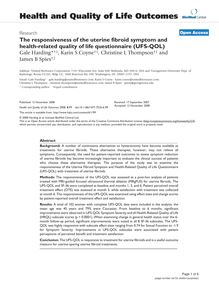 The responsiveness of the uterine fibroid symptom and health-related quality of life questionnaire (UFS-QOL)