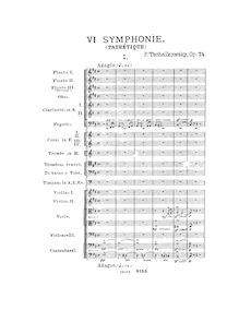 Partition complète, Symphony No.6, Pathétique / Патетическая (Pateticheskaya)
