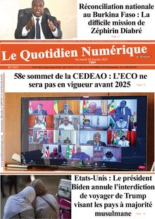Quotidien numérique d’Afrique n°1557 - du mardi 26 janvier 2021