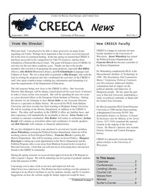 CREECA News