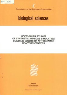 Moessbauer studies of synthetic analogs simulating building blocks of nitrogenase reaction centers