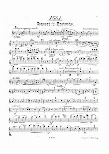 Partition flûte 1, 2, Concerto A-moll für Bratsche und Orchester, Op.68