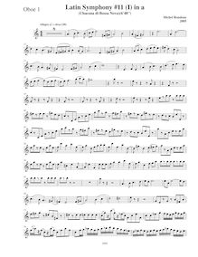 Partition hautbois 1, Symphony No.11  Latin , A minor, Rondeau, Michel