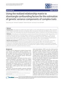 Using the realized relationship matrix to disentangle confounding factors for the estimation of genetic variance components of complex traits