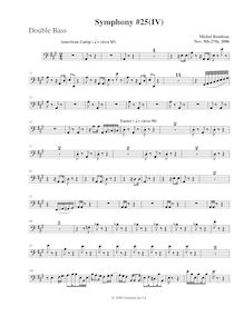 Partition Basses, Symphony No.25, A major, Rondeau, Michel par Michel Rondeau