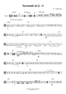 Partition cor, Serenade en G, Robertson, Ernest John