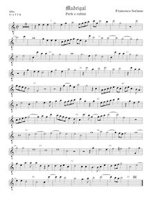 Partition ténor viole de gambe 1, octave aigu clef, Perle e rubini