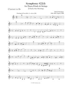 Partition B♭ clarinette, Symphony No.22, C minor, Rondeau, Michel