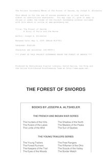 The Forest of Swords - A Story of Paris and the Marne