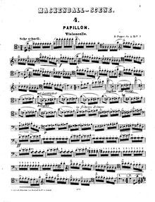 Partition de violoncelle, Scenes from a Masked Ball, Maskenballscene ; 6 Maskenball-Szene6 Charakterstücke f. Vcllo u. Pfte. par David Popper