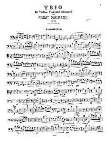 Partition violoncelle, corde Trio, Op.12, D Major, Naumann, Ernst