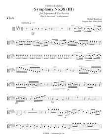 Partition altos, Symphony No.38  Children s Lullabies , E major par Michel Rondeau