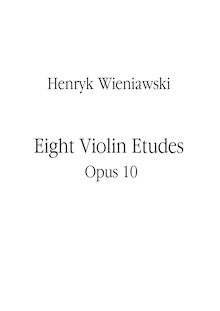 Partition Incomplete Score (Etudes Nos.1-8 seulement), L’École Moderne par Henri Wieniawski