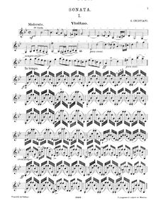 Partition de violon, violon Sonata, G minor, Cristiani, Giuseppe
