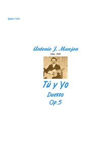 Partition complète, Tú y Yo, Op.5, Tú y Yo, Duetto, Op.5, A major