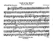 Partition Cornet 2, 3 (B♭), Call of pour Wild, Losey, Frank Hoyt