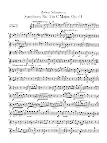 Partition hautbois 1, 2, Symphony No.2, Op.61, C Major, Schumann, Robert