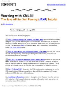Working with XML