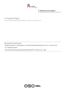 La lengua tinigua. - article ; n°1 ; vol.32, pg 93-101