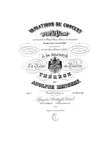 Partition complète, Variations on a Theme of Donizetti s  L elisir d amore , Op.1