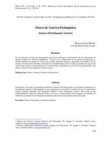 ÁBACOS DE AMÉRICA PREHISPÁNICA (Abacus of Prehispanic América)