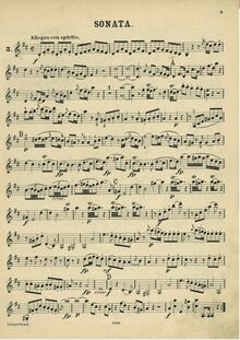 Partition de violon, violon Sonata, D major, Mozart, Wolfgang Amadeus