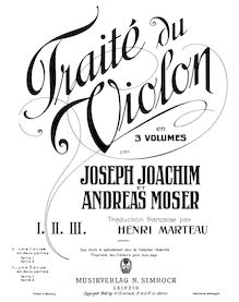 Partition Book 2a, violon School, Joachim, Joseph