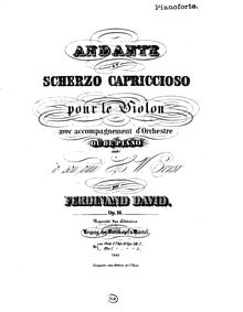 Partition de violon, Andante et Scherzo capriccioso, D major