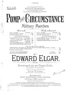 Partition complète, Pomp et Circumstance, Op.39, Elgar, Edward