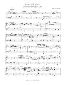 Partition Sonata M.36 (R.128) en E major, Other clavier sonates