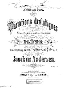 Partition complète et , partie, Variations Drôlatiques, Op.26