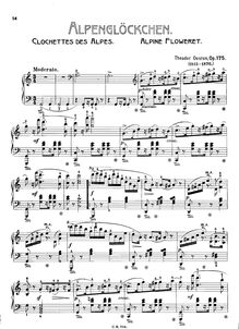 Partition complète, Alpine Floweret, Op.175, Alpenglöckchen, C major