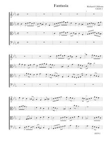 Partition Fantasia VdGS No.2 - partition complète (Tr A T B), fantaisies pour 4 violes de gambe par Richard Gibbons