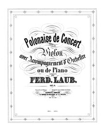 Partition de violon, Concert-Polonaise für Violine und Klavier, Op.8