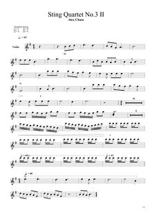 Partition I, Allegro maestoso, corde quatuor No.1, E minor, Chase, Alex par Alex Chase