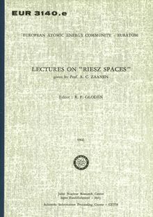 LECTURES ON " RIESZ SPACES "
