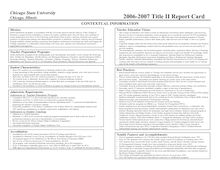 Title II Report Card 2006-2007 CSU