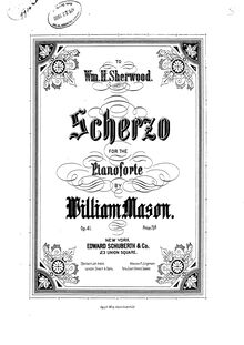 Partition complète, Scherzo, Op.41, Mason, William