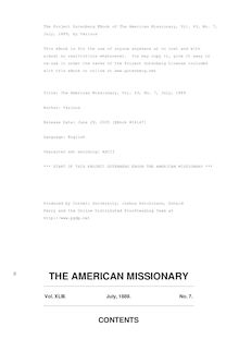 The American Missionary — Volume 43, No. 07, July, 1889