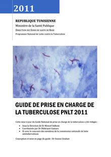 GUIDE DE PRISE EN CHARGE DE LA TUBERCULOSE PNLT 2011
