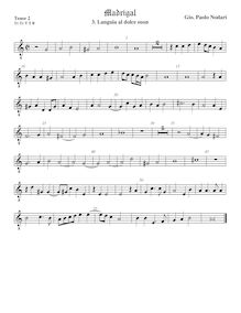 Partition ténor viole de gambe 2, octave aigu clef, Madrigali a 5 voci par Giovanni Paolo Nodari