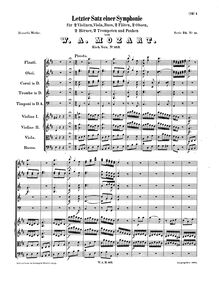 Partition complète, Symphony No.50, Schlusssatz einer Sinfonie, D major