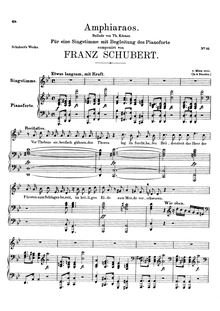 Partition complète, Amphiaraos, D.166, Amphiaraus, G minor, Schubert, Franz
