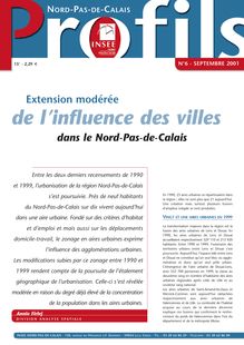 Extension modérée de l influence des villes dans le Nord-Pas-de-Calais
