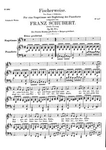 Partition 2nd version, published as Op.96 No.4, Original key, Fischerweise, D.881