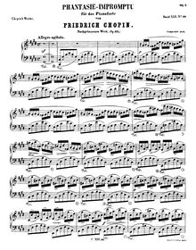 Partition complète, Fantaisie-impromptu, C♯ minor, Chopin, Frédéric