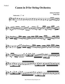 Partition violon 1 , partie, Canon et Gigue, Kanon und Gigue für drei Violinen und Basso Continuo