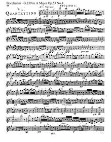 Partition parties complètes G.239, 6 corde quatuors, G.236-241 (Op.53)