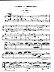 Gavotte et Variations, A minor, Rameau